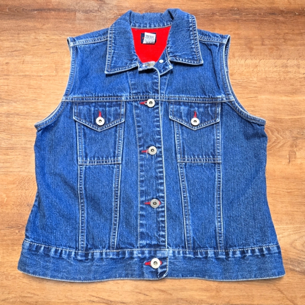 Vintage B.U.M. Equipment Denim Vest Size Medium